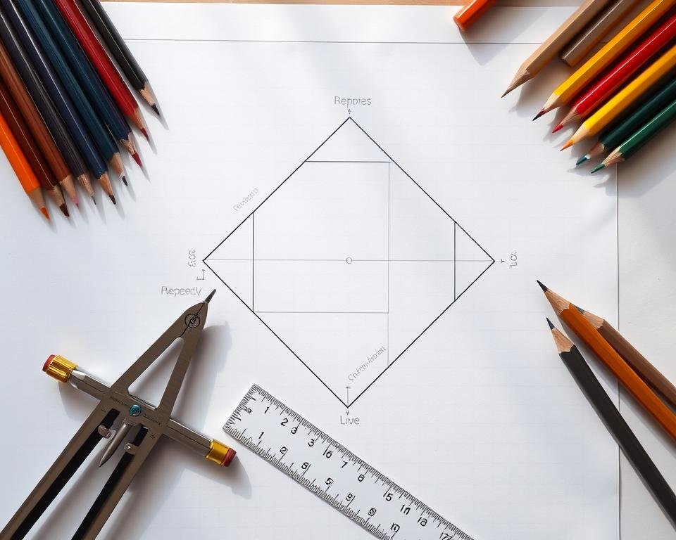 construir rombo lado diagonal